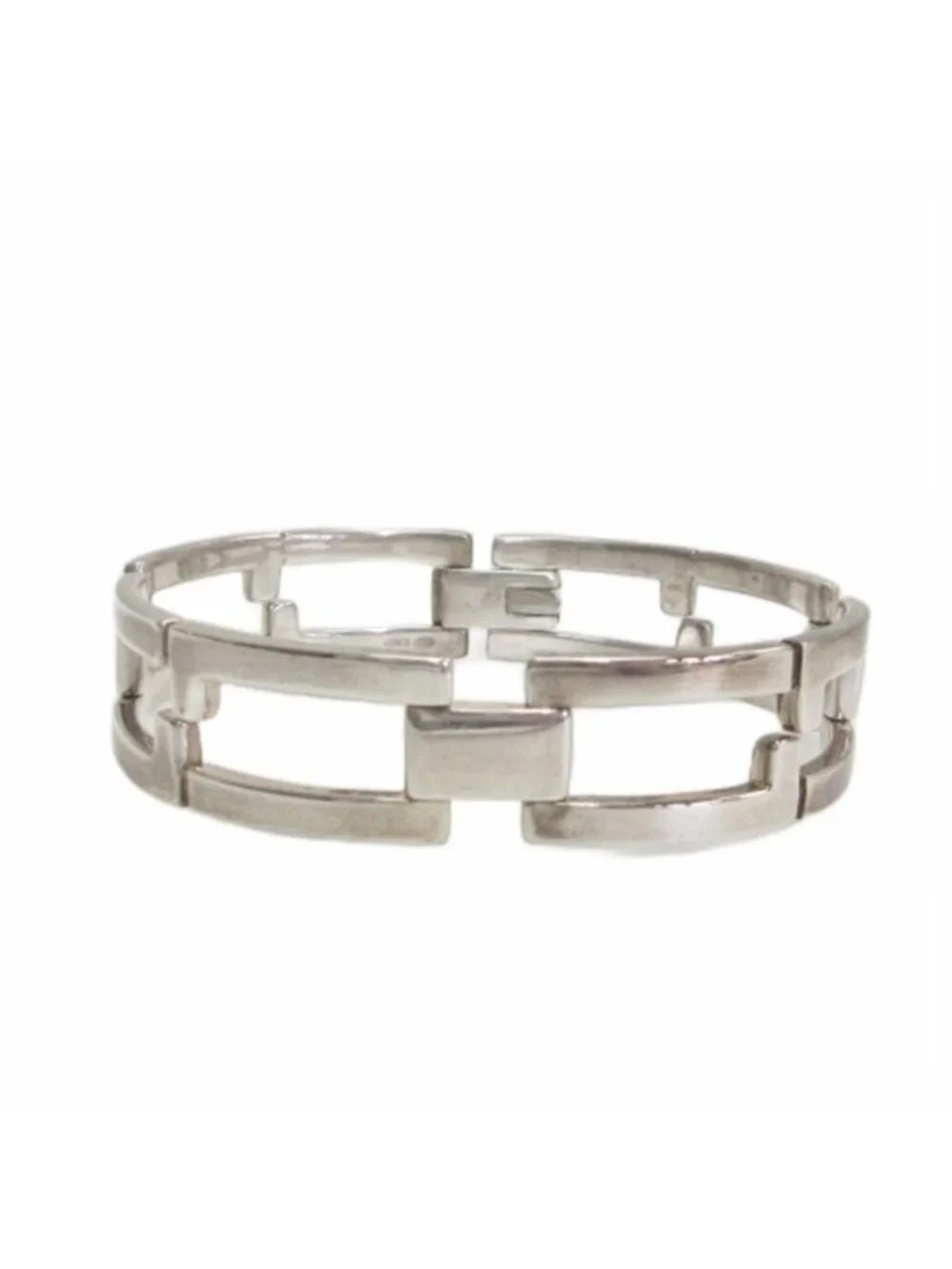 Gucci G Square Link Bracelet 925 Sterling Silver